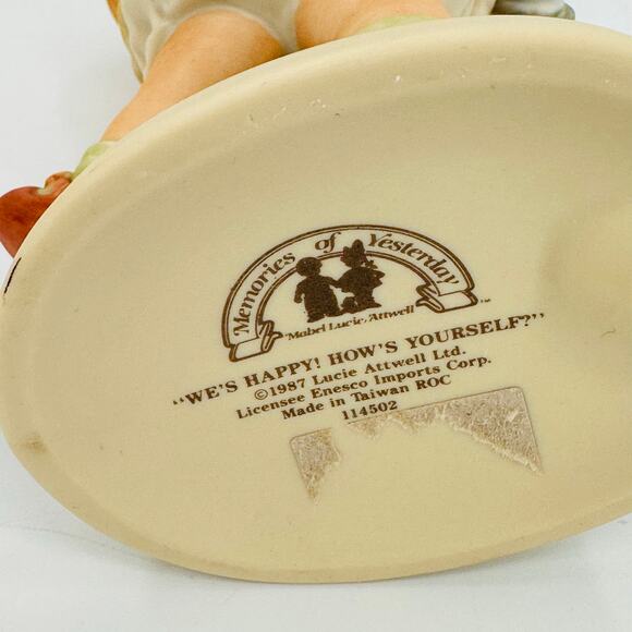 Memories of Yesterday Figurine Enesco Couple Dancing We's Happy! 1987 NIB - Picture 6 of 6